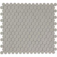The Mosaic Factory London Mozaiek Tegel Rond - Grijs Porselein Ongeglazuurd, R11 315x294 mm