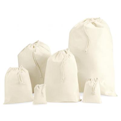 Canvas Tasjes - 25x - wit - katoen - opbergtasje met afsluitkoord - 25x30 cm - cadeau tasje/goodie b