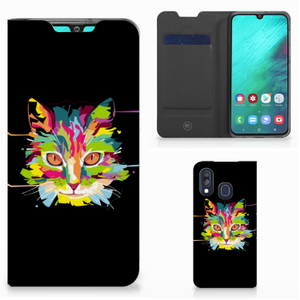 Samsung Galaxy A40 Magnet Case Cat Color