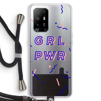 GRL PWR: Oppo A94 5G Transparant Hoesje met koord