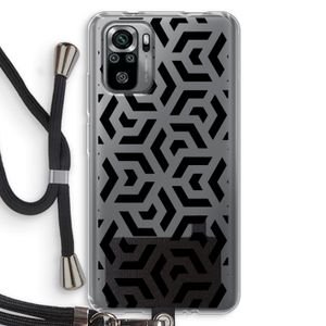 Crazy pattern: Xiaomi Redmi Note 10S Transparant Hoesje met koord