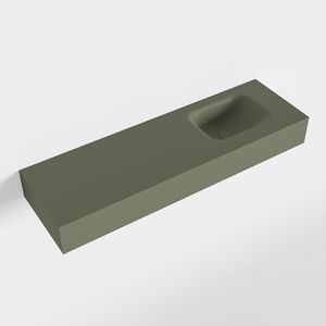 MONDIAZ LEX Army vrijhangende solid surface wastafel 100cm. Positie wasbak rechts