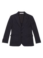 Dolce & Gabbana Kids blazer à simple boutonnage - Bleu - thumbnail