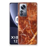 Xiaomi 12 Pro | TPU | Siliconen hoesje | Marmer Bruin