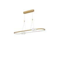 Lyora HanglampCelia goud met wit ovaal - 9820602