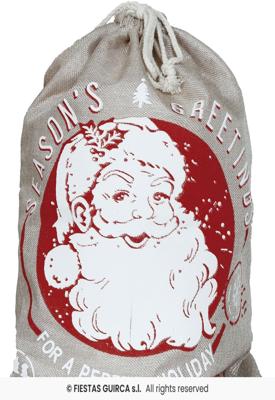 Cadeauzak Kerstman Grijs Greetings (40x55cm)