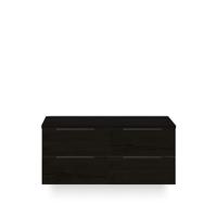 Seville Badmeubelset 120 cm - 4 laden - Wastafel Blad Black Oak Edge greep