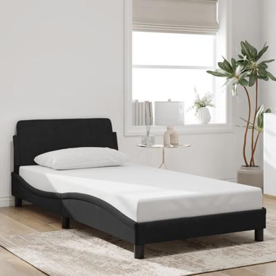 Bedframe zonder matras 100x200 cm fluweel zwart