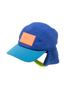 Marc Jacobs Kids casquette en coton à patch logo - Bleu