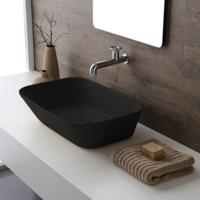 Waskom By Goof Mees Design Opbouw Wastafel Rechthoek 60x42 cm Mat Zwart By Goof