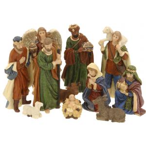 kerstbeelden - 11x - kerststal figuren - 10 cm