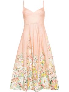 ZIMMERMANN robe évasée à fleurs - Rose