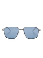 Montblanc lunettes de soleil carrées à double pont - Argent