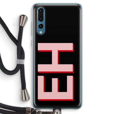 Monogram: Huawei P20 Pro Transparant Hoesje met koord