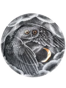 Fornasetti cendrier rond Owl à imprimé graphique - Blanc