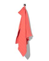 HEMA Theedoek 65x65 katoen met strepen (koraal)