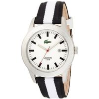 Lacoste horlogeband 2010503 / LC-11-1-14-0177 Leder Multicolor 22mm + zwart stiksel
