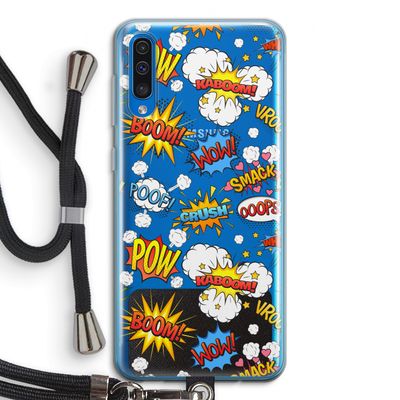 Pow Smack: Samsung Galaxy A50 Transparant Hoesje met koord