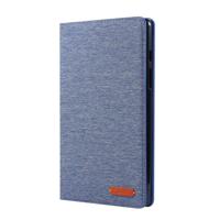 Voor Galaxy tab A 8.0 T290/T295 (2019) doek Teature horizontale Flip PU lederen draagtas met houder & kaartsleuven (Deep Blue)