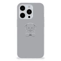 iPhone 15 Pro Max Telefoonhoesje met Naam Grijs Baby Olifant