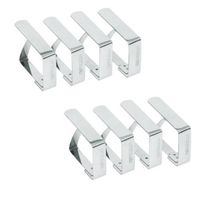 Set van 16x tafelkleed klemmen RVS