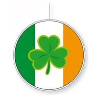 Ierland vlag thema hangdecoratie - Dia 28 cm - Feestartikelen/versiering - Sint patricksday