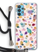Terrazzo Memphis Pink: Samsung Galaxy A32 4G Transparant Hoesje met koord