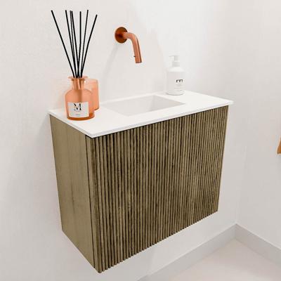 Toiletmeubel Mondiaz Joya | 50 cm | Meubelkleur Dusk | Faye wastafel Talc Midden | Zonder kraangat(en) Toiletmeubel Mondiaz Joya | 50 cm | Meubelkleur Dusk | Faye wastafel Talc Midden | Zonder kraangat(en)