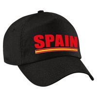 Spain supporter pet / cap Spanje zwart kinderen