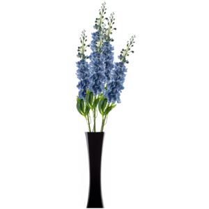 Kunstbloemen boeket Ridderspoor/delphinium Roland - 8x - 87 cm - blauw - kunst zijdebloemen