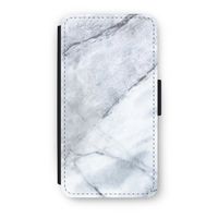 Witte marmer: iPhone XS Flip Hoesje