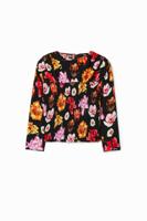Gerimpelde gebloemde blouse M. Christian Lacroix - BLACK - L