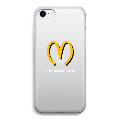 I'm lovin' you: iPhone SE 2020 Transparant Hoesje