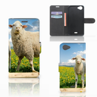 Wiko Rainbow Jam Telefoonhoesje met Pasjes Schaap en Lammetje - thumbnail
