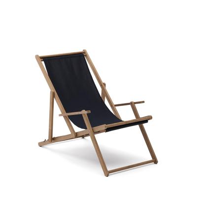 Kave Home Strandstoel 'Vilara' Acaciahout, kleur Zwart