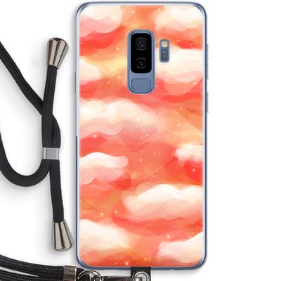 Lichte Wolken: Samsung Galaxy S9 Plus Transparant Hoesje met koord