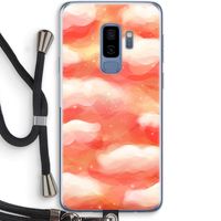 Lichte Wolken: Samsung Galaxy S9 Plus Transparant Hoesje met koord