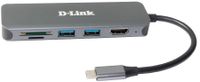 D-Link DUB-2327 USB-C (USB 3.2 Gen 2) multiport hub 6 poorten Antraciet - thumbnail