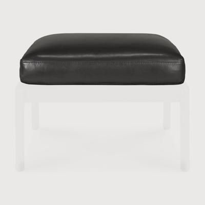Ethnicraft Zitkussen 'Jack' t.b.v. Hocker Jack, Carbone Leder, kleur Zwart