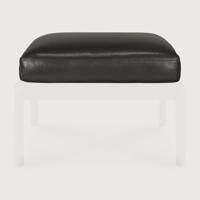 Ethnicraft Zitkussen 'Jack' t.b.v. Hocker Jack, Carbone Leder, kleur Zwart