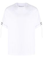 Neil Barrett t-shirt en coton à détails de boucles - Blanc