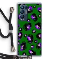 Green Cheetah: Oppo Find X3 Neo Transparant Hoesje met koord