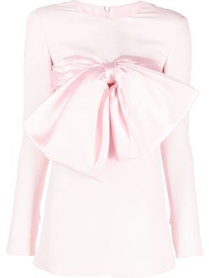 Giambattista Valli robe courte à nœud oversize - Rose