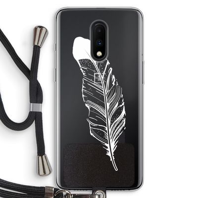 Pluim: OnePlus 7 Transparant Hoesje met koord