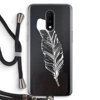 Pluim: OnePlus 7 Transparant Hoesje met koord