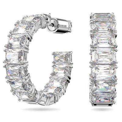 Swarovski 5612673 Oorringen Millenia 0,7 x 27 mm zilverkleurig-wit