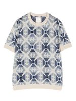 Emporio Armani Kids T-shirt met all-over monogramprint - Blauw - thumbnail