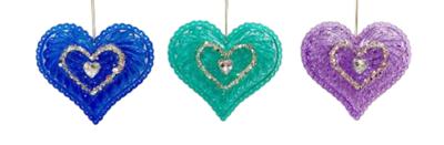 3.7 inch Heart Orna X 3. 5x5x10 cm kerstornament - Kurt s adler