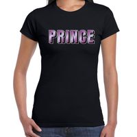 Prince fun tekst t-shirt zwart dames - thumbnail