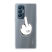 Middle finger white: Oppo Find X3 Neo Transparant Hoesje